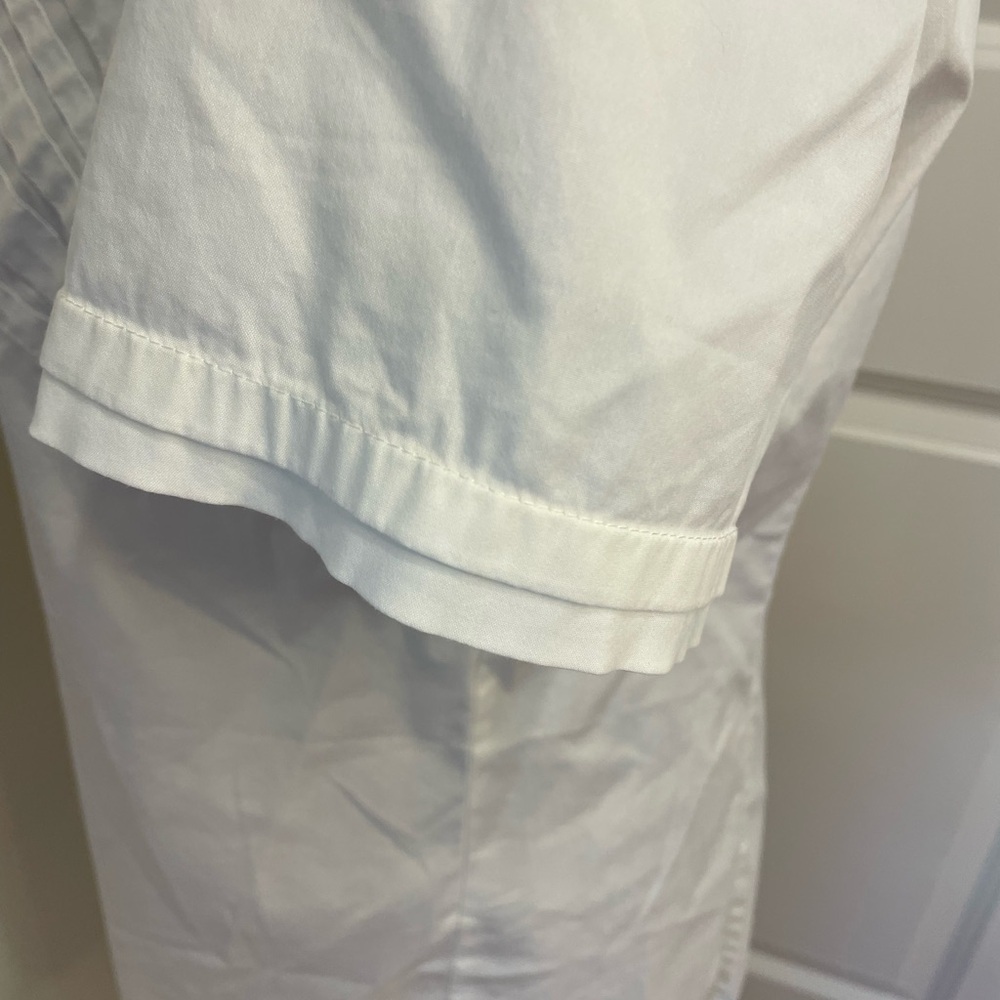 Lafayette 1448 New York off White Ruffle Short Sleeved Blouse size 12 - Picture 6 of 11